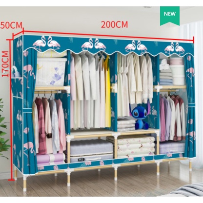 Tủ quần áo 💥FREESHIP💥 Tủ vải đựng quần áo khung gỗ nhiều size