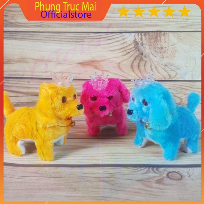 Đồ chơi chó bông biết đi, kêu chạy pin nhiều mẫu
