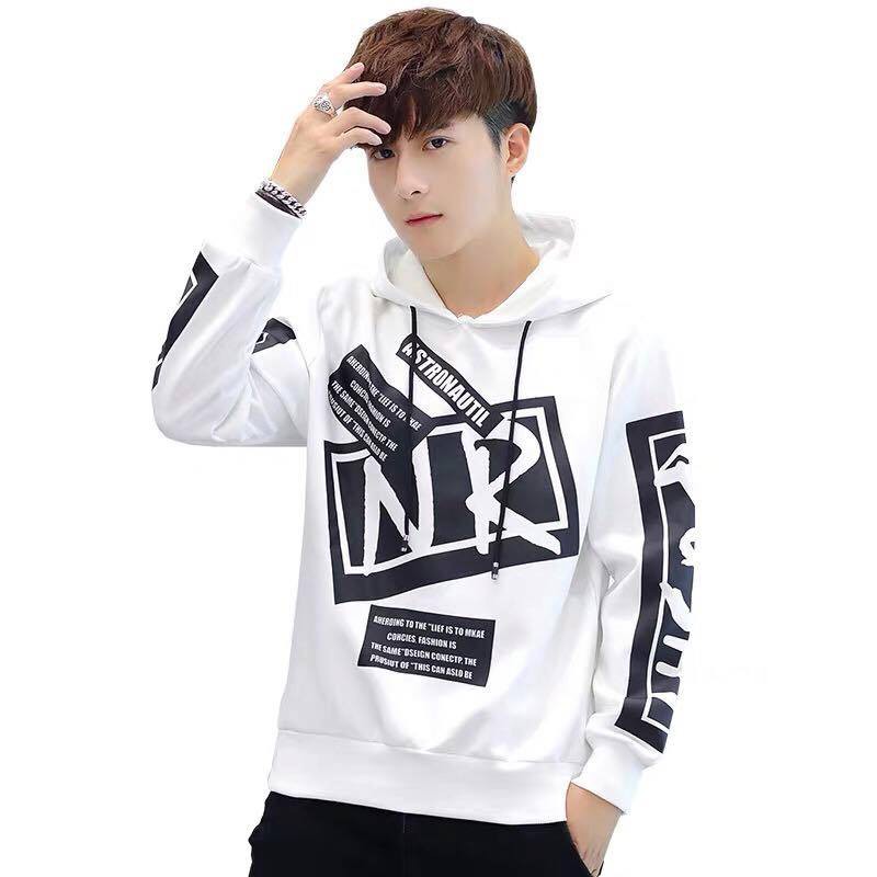 Áo Hoodie Nam Dài Tay Phối Mũ In Chữ NR Thời Trang Mixxstore TOP NAM 1000059