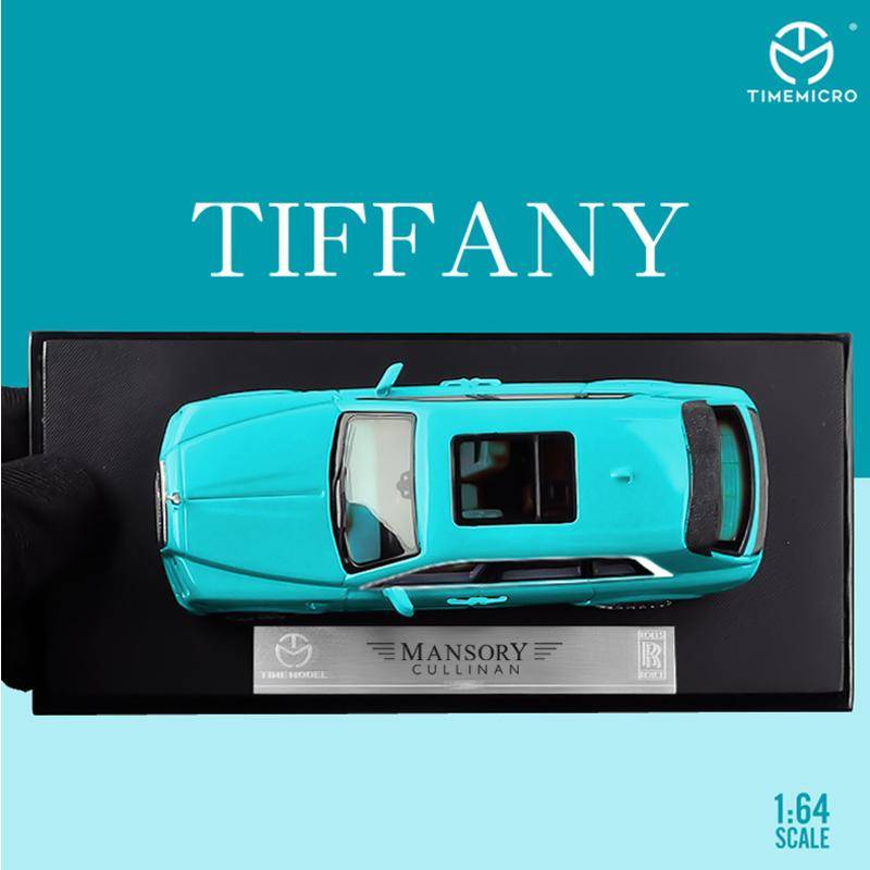 TimeMicro 1:64 Rolls Royce Cullinan Tiffany Blue Die-casting Mô hình xe hơi Bộ sưu tập đồ chơi quà tặng