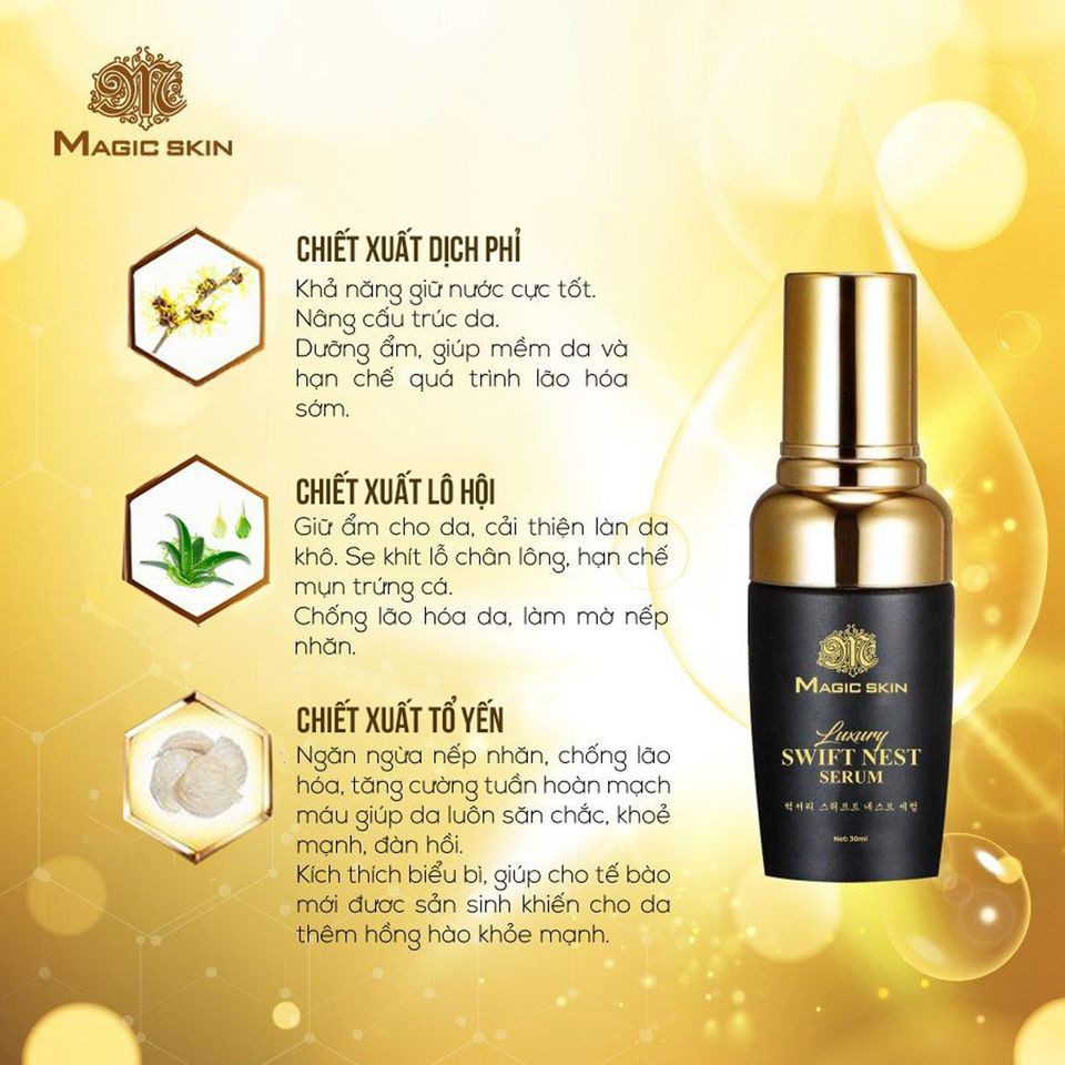 Serum Yến Tươi  da mềm mịn, căng bóng Magic Skin