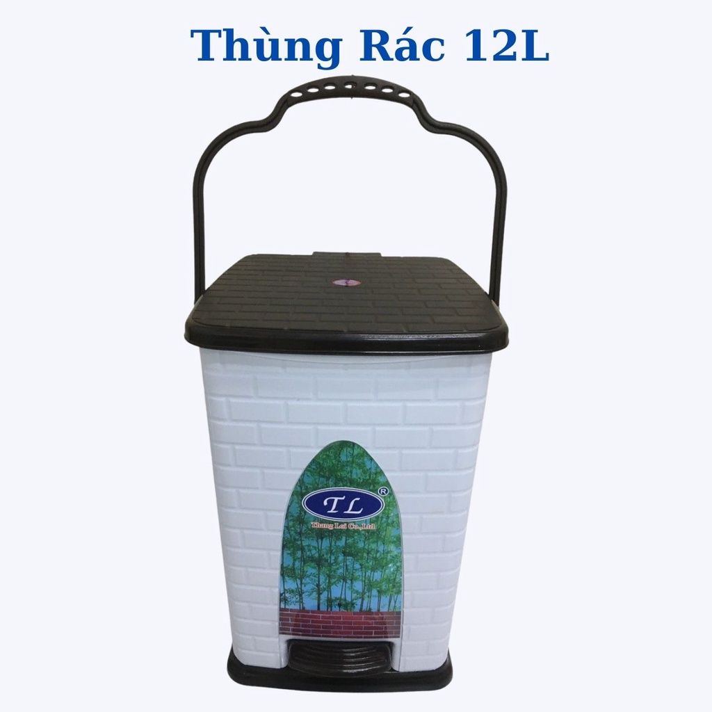 Thùng Rác 12L Size Trung - Nhựa Thắng Lợi 30x24.5x36cm