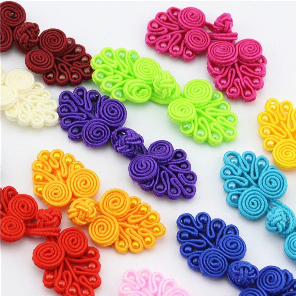 Bộ 5 Nút Thắt Dây Ruy Băng May Sườn Xám Handmade Phong Cách Trung Hoa