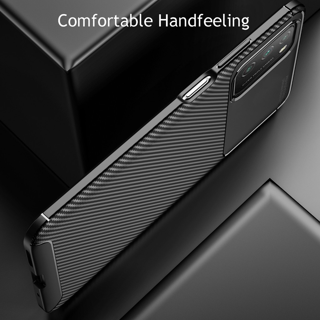 Ốp điện thoại Chống Sốc Sợi Carbon Chất Lượng Cao Cho Xiaomi Poco M3 Redmi 9T