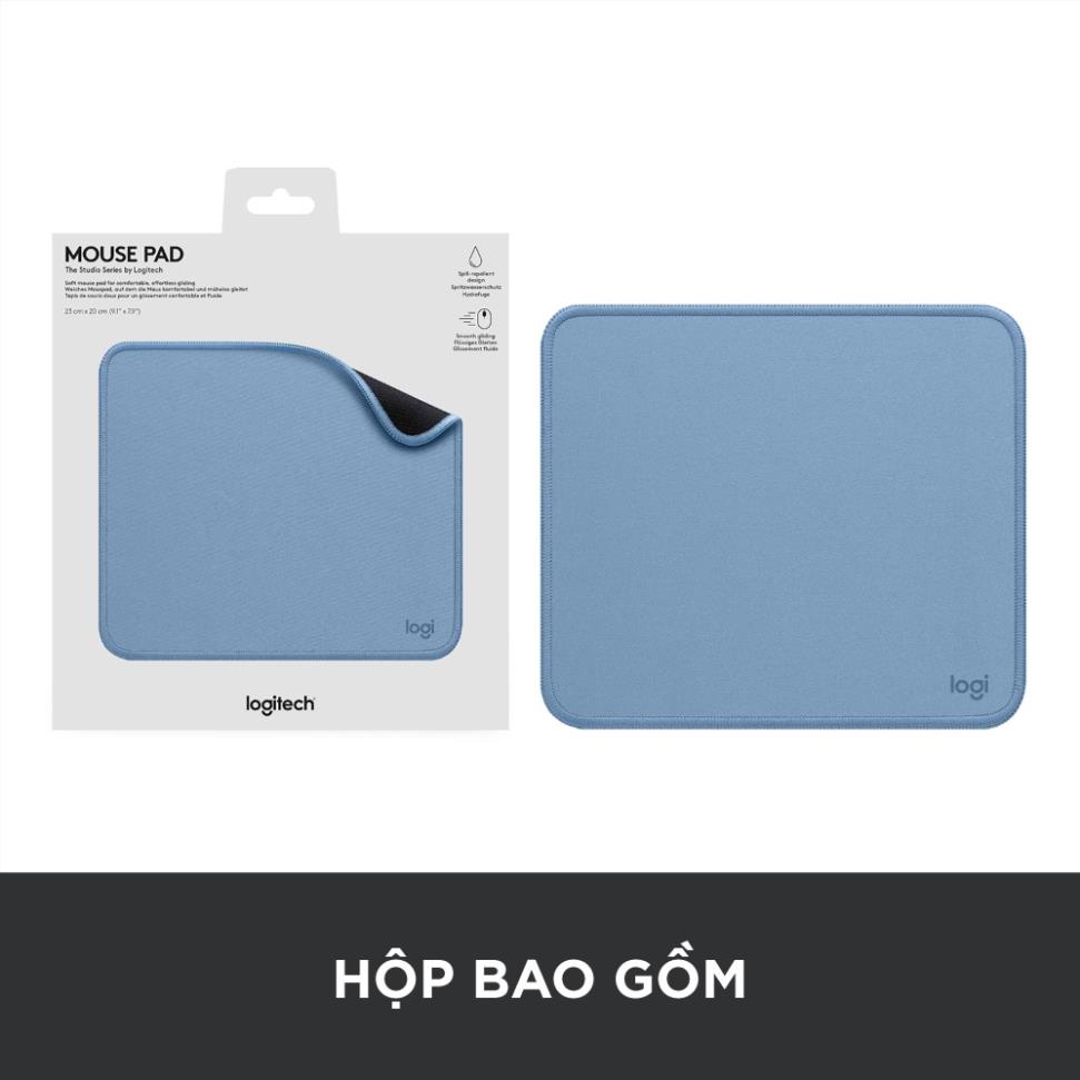 Bàn di chuột - tấm lót chuột Logitech Mousepad Studio Series - Đế cao su chống trượt lướt dễ dàng, bền bỉ, nhỏ gọn