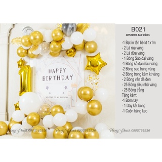 Set bóng trang trí kèm baner