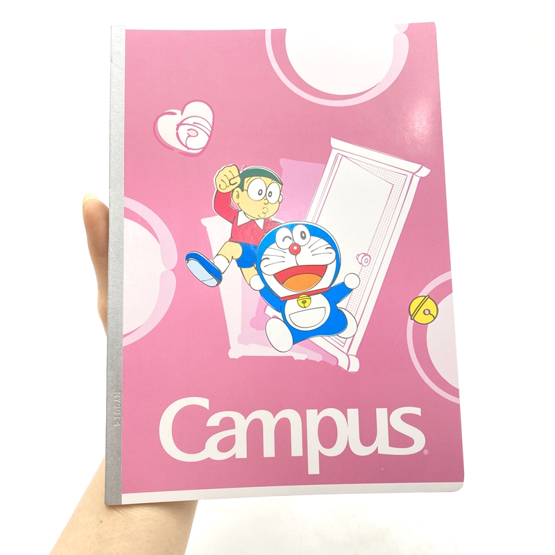 Bộ 10  Vở 48 Trang Campus Doremon - 4 Ô Ly - NB-BDFU48 - Mẫu 2 - Màu Hồng - KOKUYO