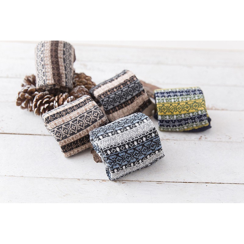Bộ 5 Đôi Tất Nam Thổ Cẩm Vintage Sang Trọng