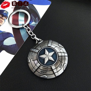 Móc chìa khóa hình tấm khiên Captain America bằng kim loại thời trang