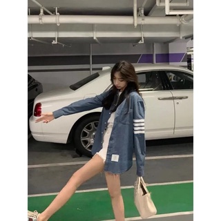 Áo Sơ Mi Tay Kẻ Thomebrowne Nam Nữ