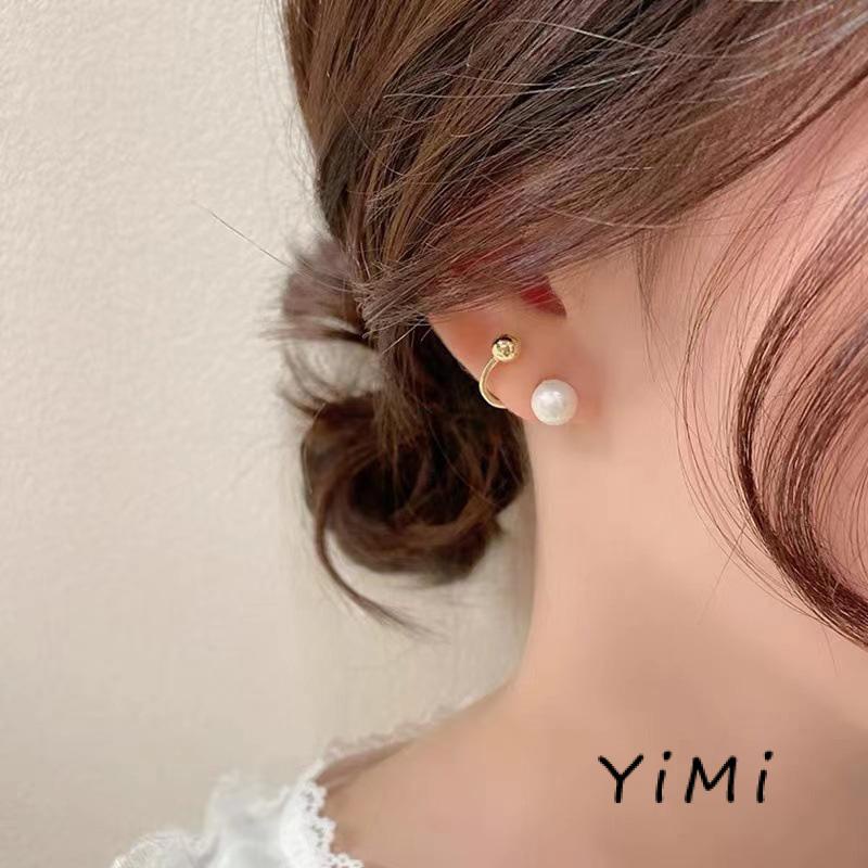 Hoa Tai Mạ Bạc 925 Đính Ngọc Trai Nhân Tạo Phong Cách Hàn Quốc