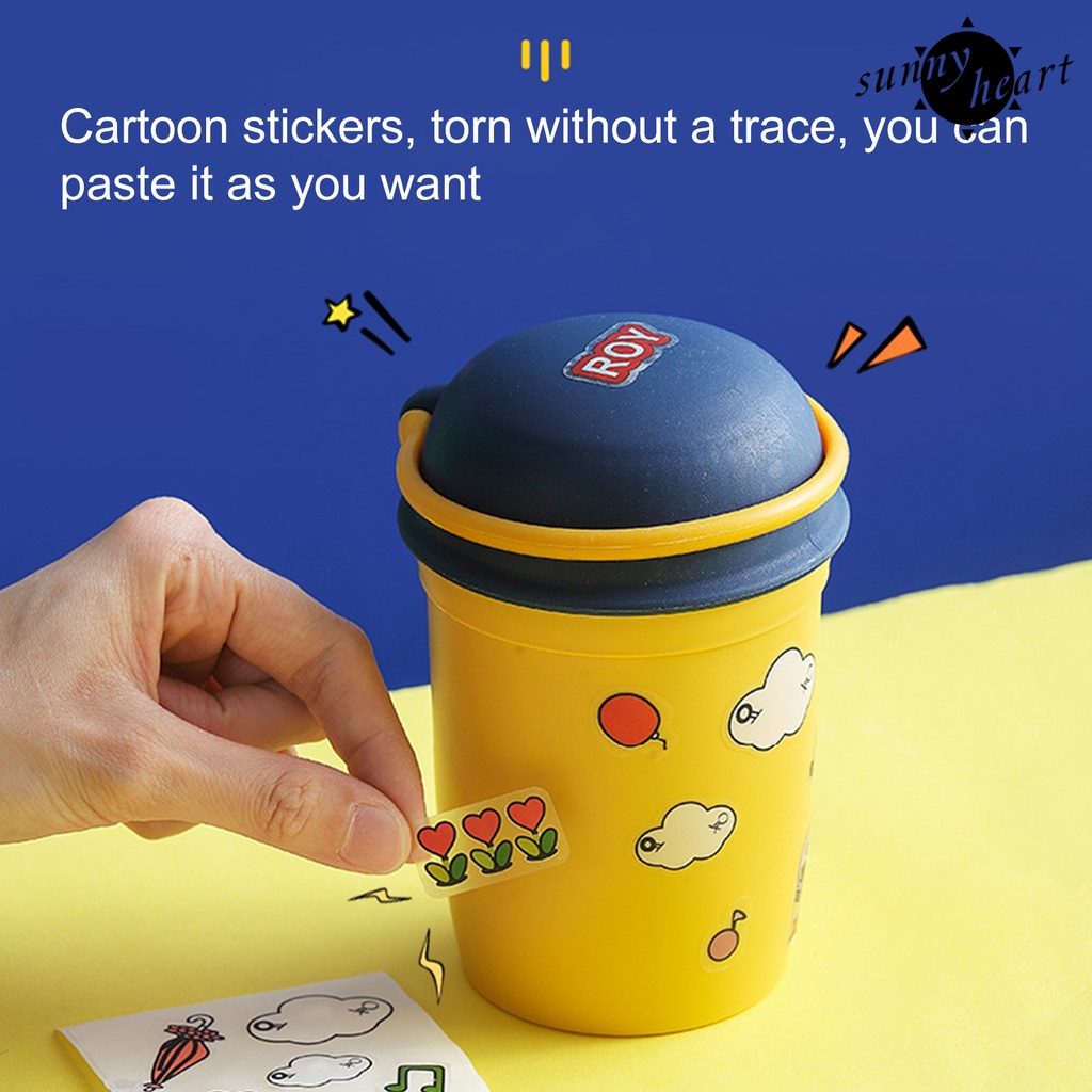 1 Set Cốc Uống Sữa Kèm Muỗng Dung Tích Lớn Không BPA Cho Bé