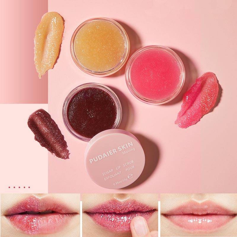 Pudaier Lips Care Exfoliating Scrub Fades Lip Wrinkles Exfoliating Moisturizing Lip Care Lip Mask Beauty Makeup