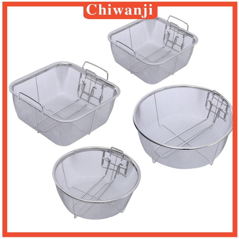 Rổ Inox Vuông 20cmx20cm Đựng Khoai Tây Chiên