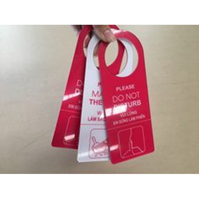 In thẻ dọn phòng khách sạn, bảng DND bằng Mica, Mythuathanoi.info tại Hà Nội, HCM