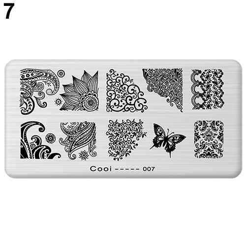 Tấm Khuôn In Hình Trang Trí Móng Tay Nghệ Thuật DIY