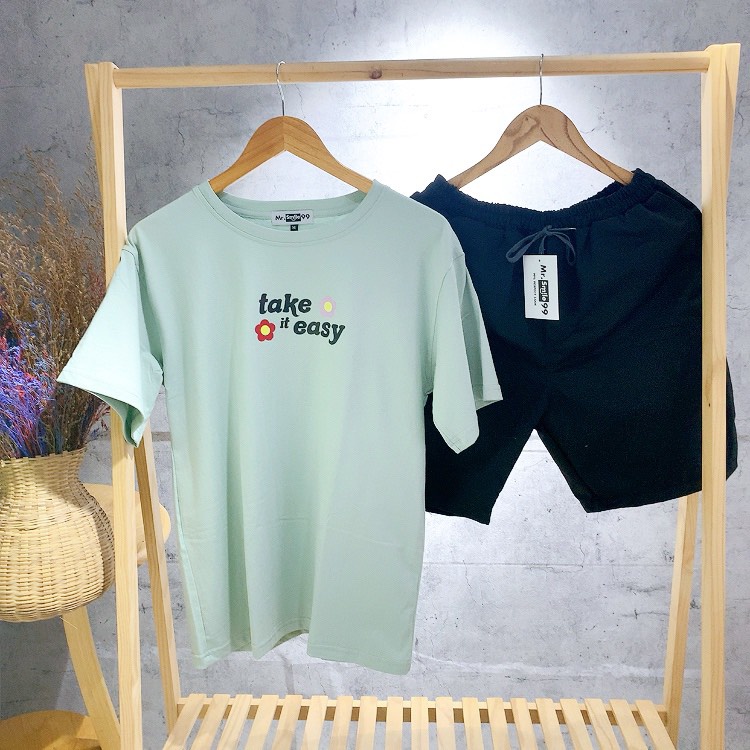Áo Thun Unisex Nam Nữ Take It Easy Ulzzang Hot Trend Street Style Mr Smile 99 Shop