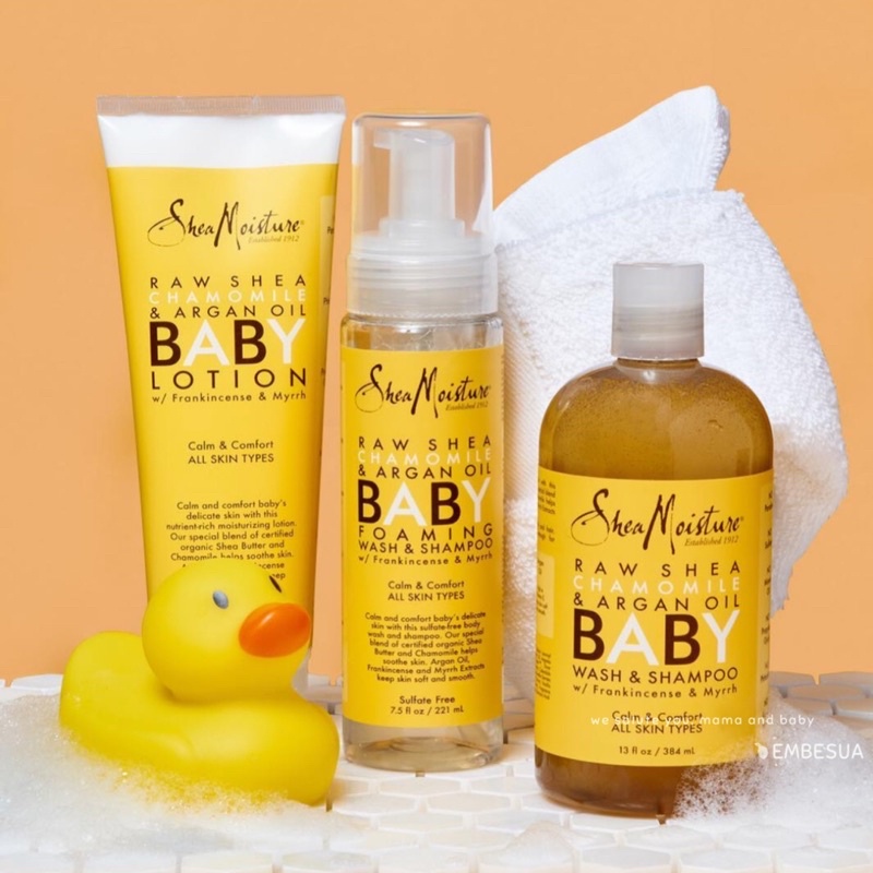 BỘ TẮM GỘI VÀ LOTION CHĂM SÓC DA CHO BÉ 🥥 SHEA MOISTURE BABY