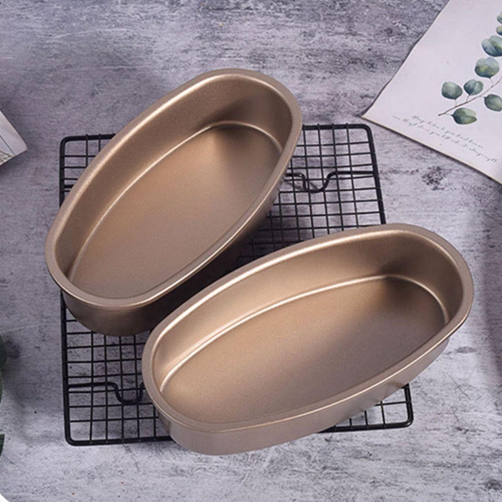 AUGUSTINA Khuôn Nướng Bánh Mì Hình Oval Bằng Thép Carbon DIY