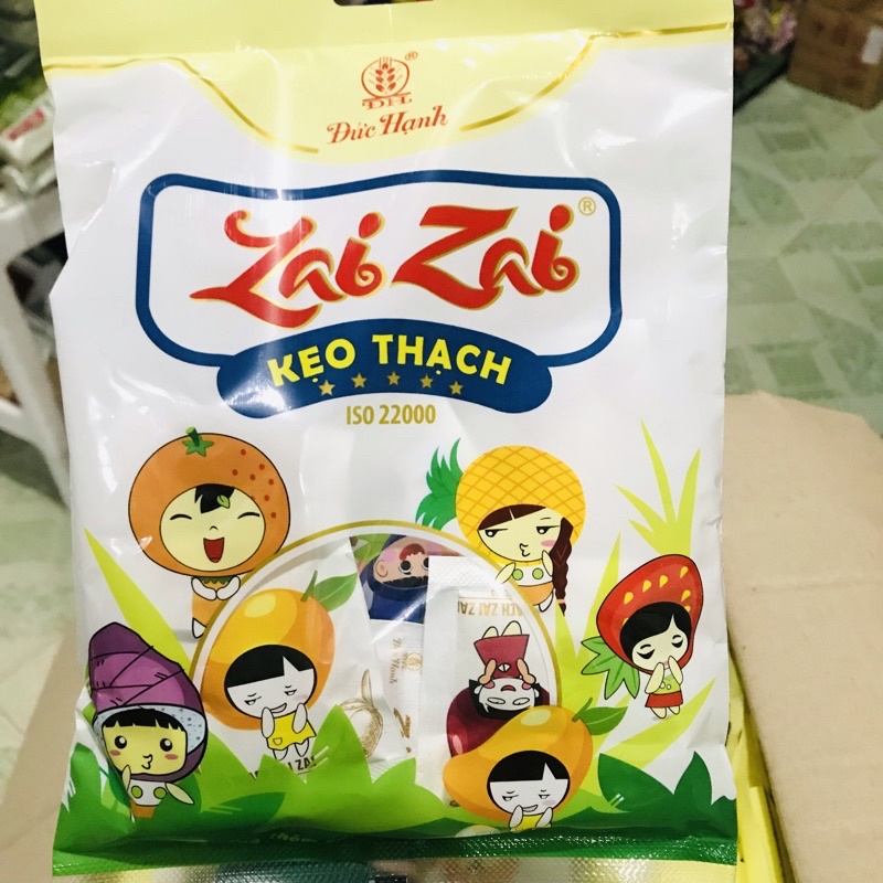 Thạch Zaizai Đức Hạnh Túi 350g Nhiều Hương Vị Trái Cây Thơm Ngon