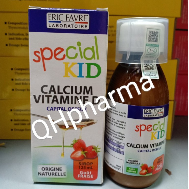 SPECIAL KID CALCIUM VITAMIN D chai 125ml giúp bổ sung canxi cho xương bé chắc khỏe