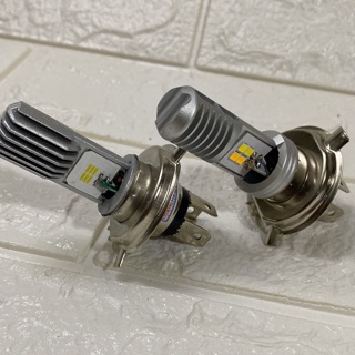 Đèn led xe máy chân H4 cos vàng pha trắng
