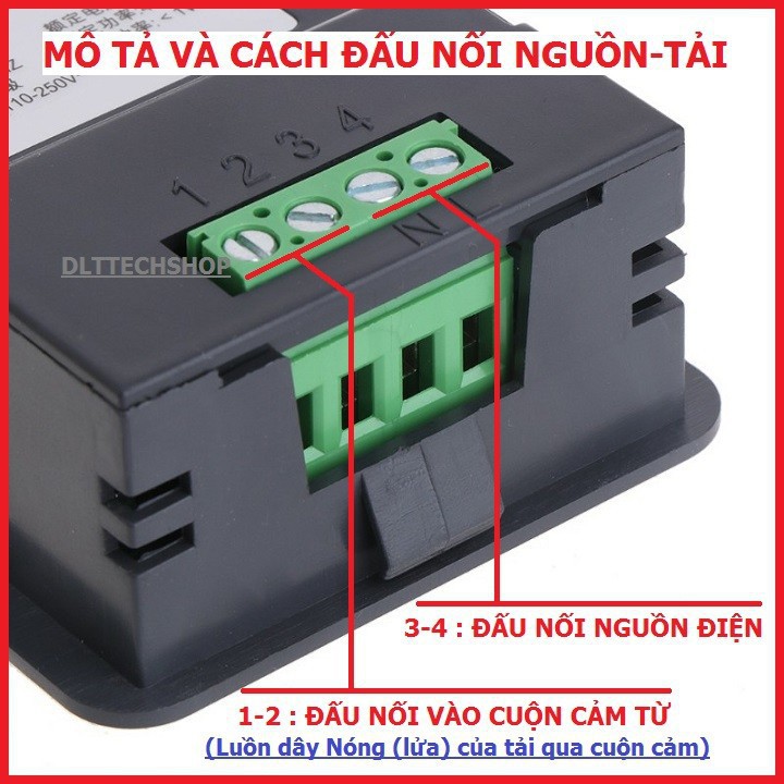 Thiết bị đo công suất 100A công tơ đồng hồ điện tử