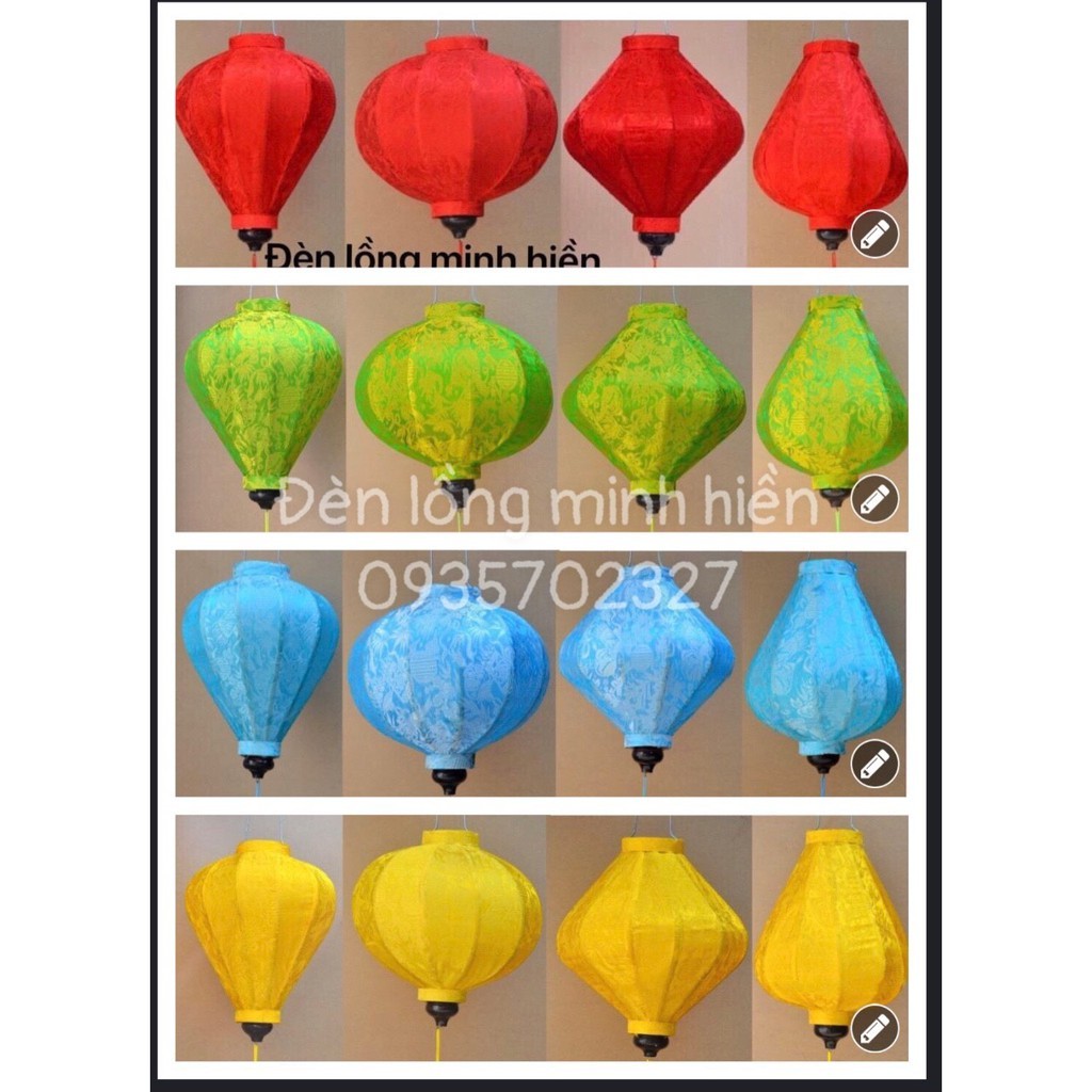 Đèn lồng hội an size 30cm nhiều kiểu dáng và màu sắc
