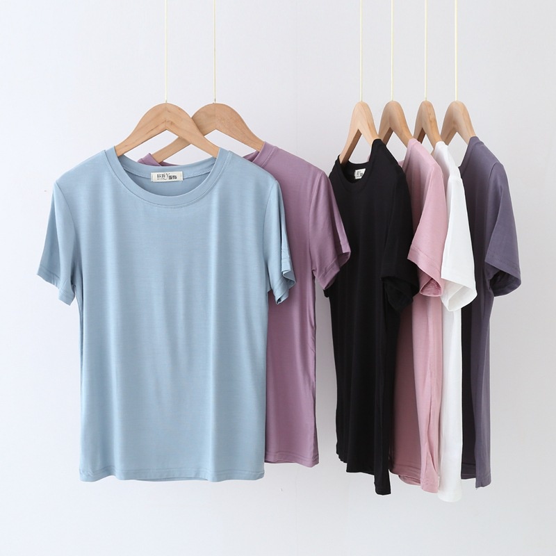Áo Thun cotton Cổ Tròn Tay Ngắn Dáng Rộng Thời Trang Dành Cho Nữ 2022
