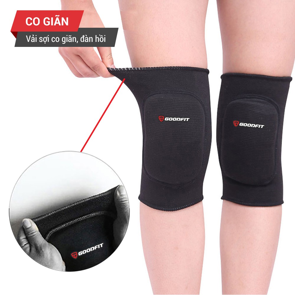 Bó gối thể thao, băng đầu gối GoodFit co giãn 4 chiều GF517K