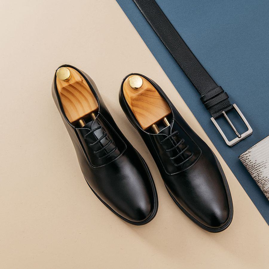 Giày tây nam buộc dây kiểu dáng Oxford da thật 100% bền đẹp hàng hiệu Tâm Anh mã GNTACS008-D