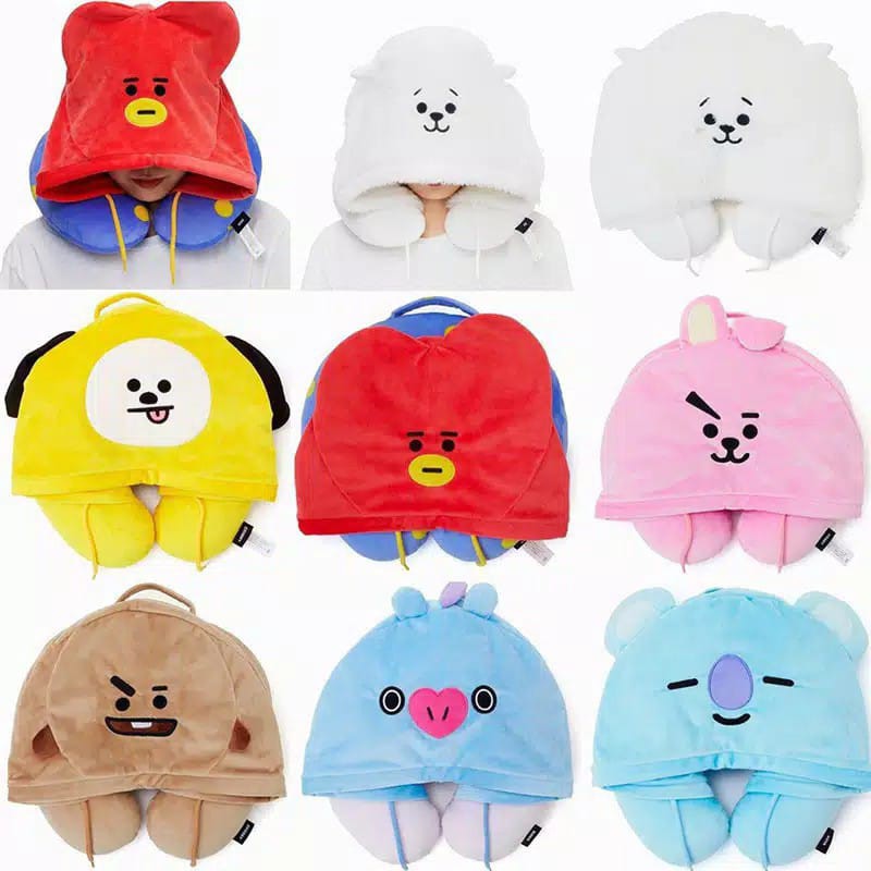 Gối Tựa Đầu Trên Xe Hơi Nhập Khẩu Cao Cấp Cho Fan Của Bts Tata Rj Shooky Chimmy Koya Cooky Skybird