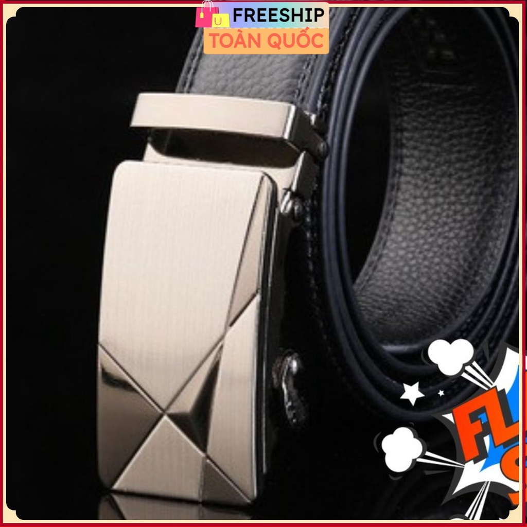 Thắt Lưng Da Nam Siêu Xịn Khóa Tự Động Cao Cấp Dây Nịt Da Bò 100% Chính Hãng Hiệu Baellerry Mạ Bạc Nam Tính TLO39622