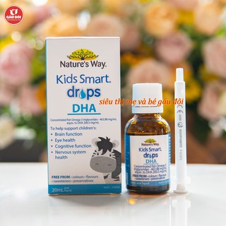 Dha drops kids dha dạng giọt smart nature’s way 20ml hàng úc
