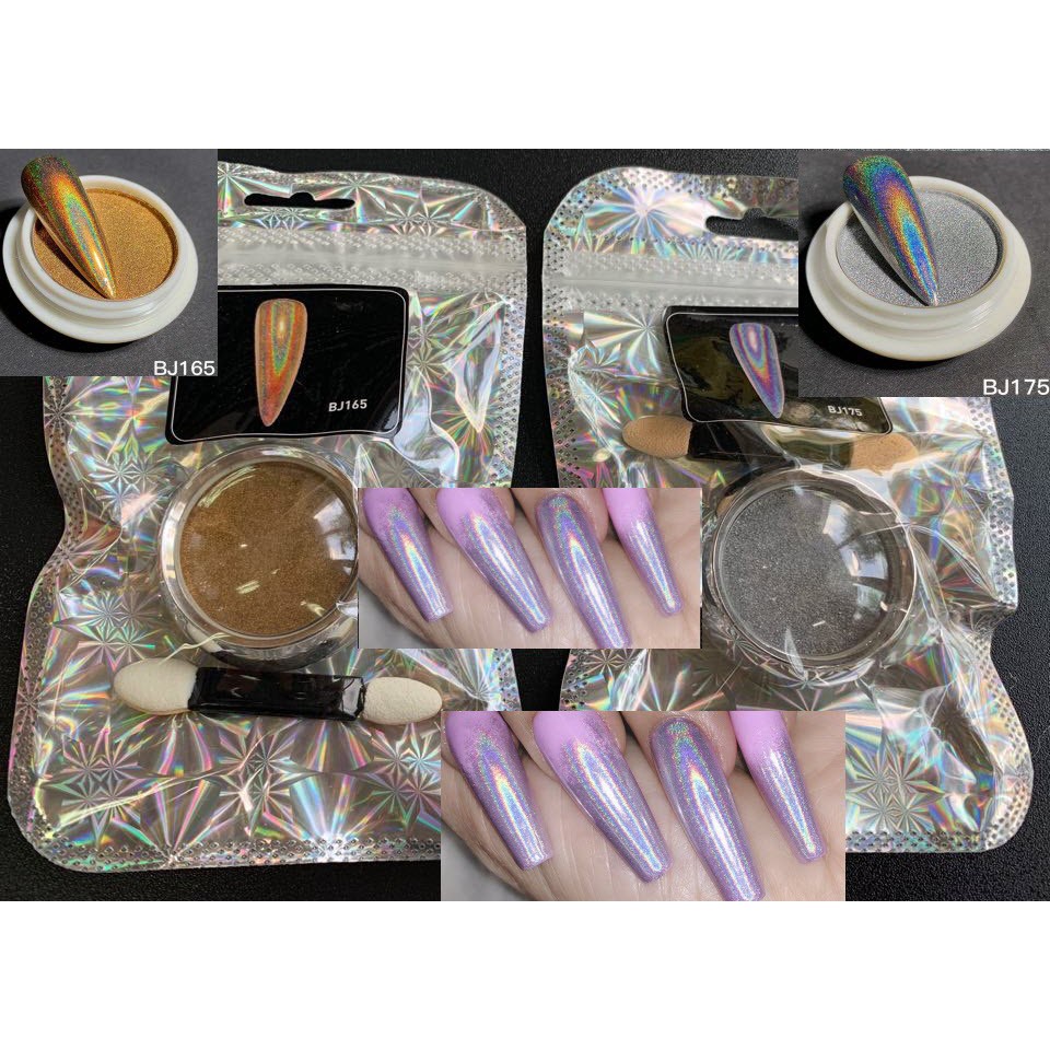 Nhũ Tráng Gương Cầu Vồng Màu Bạc,Vàng Siêu Sáng Mịn - Lẻ 1 Hũ