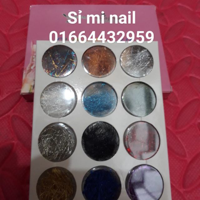 Sét nhũ sợi để trang trí móng nail