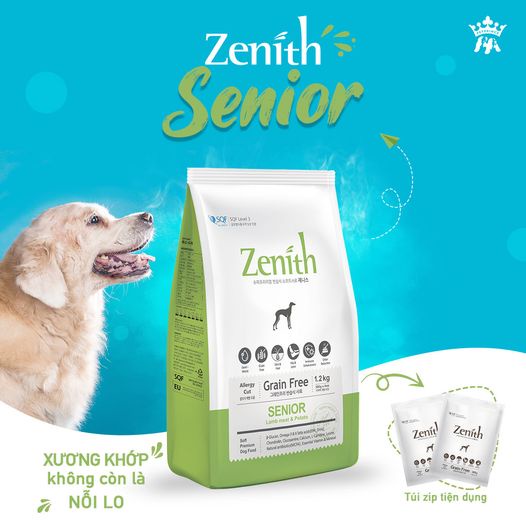 Thức ăn hạt mềm cho chó già Zenith Senior 3kg