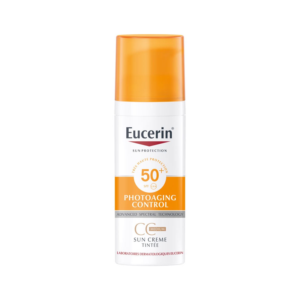 EUCERIN -KEM TRANG ĐIỂM CHỐNG NẮNG 50ML - SUN FACE TINTED CC CREAM SPF50+(FAIR)