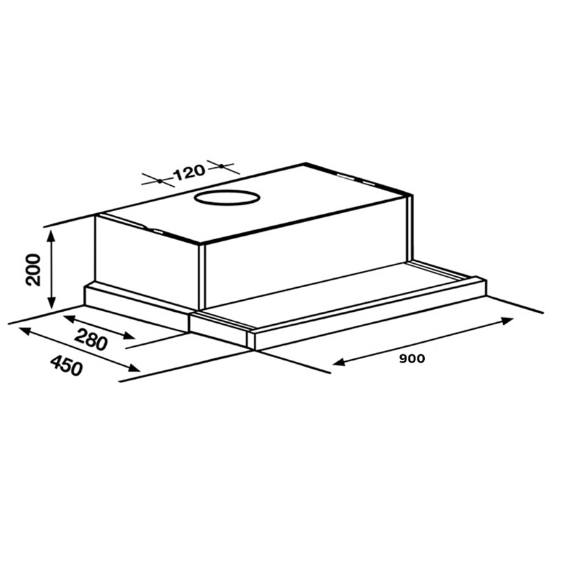 Máy hút mùi bếp âm tủ 9 tấc KAFF KF-TL90H - Hàng chính hãng - ALOBUY VIỆT NAM