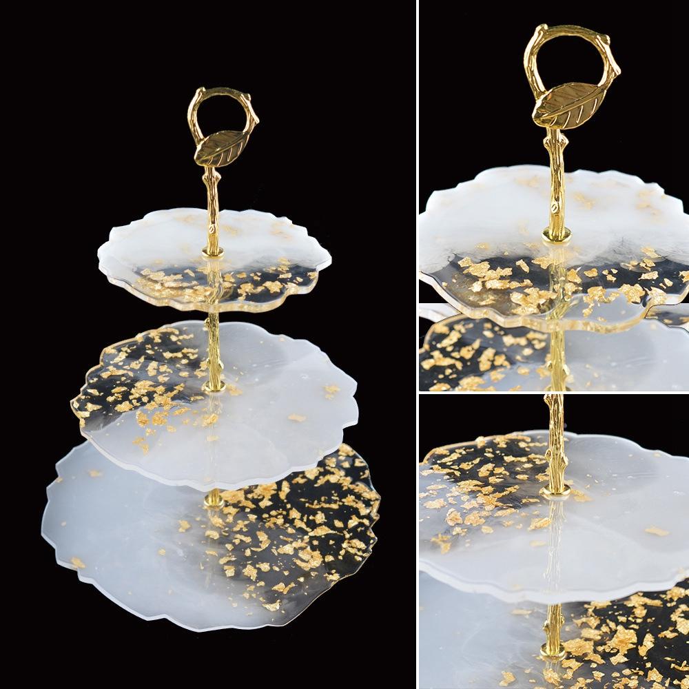 Khuôn Làm Bánh Ba Tầng Bằng Nhựa Epoxy Linh Hoạt DIY