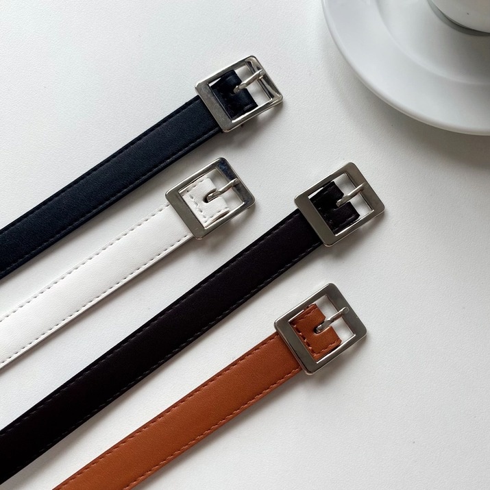Dây nịt bản nhỏ cơ bản Modleaf Square belt Hàn Quốc