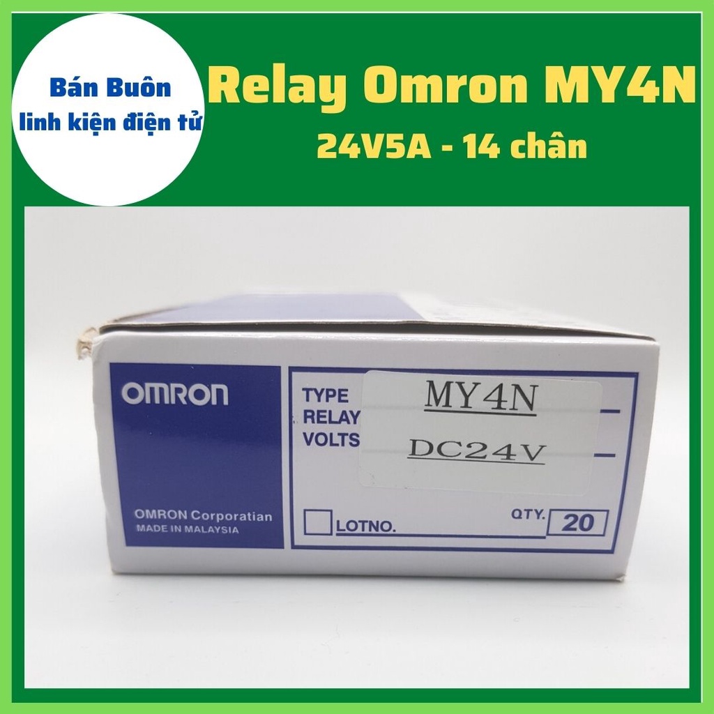 Relay omron 24V 14 chân, Relay trung gian 24v, relay 14 chân, 24V my4n