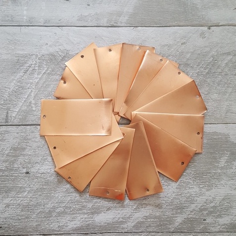 Đồng Tấm Nguyên Chất 99,996% Kích Thước 8x4cm Làm Gans Dày 0,5mm