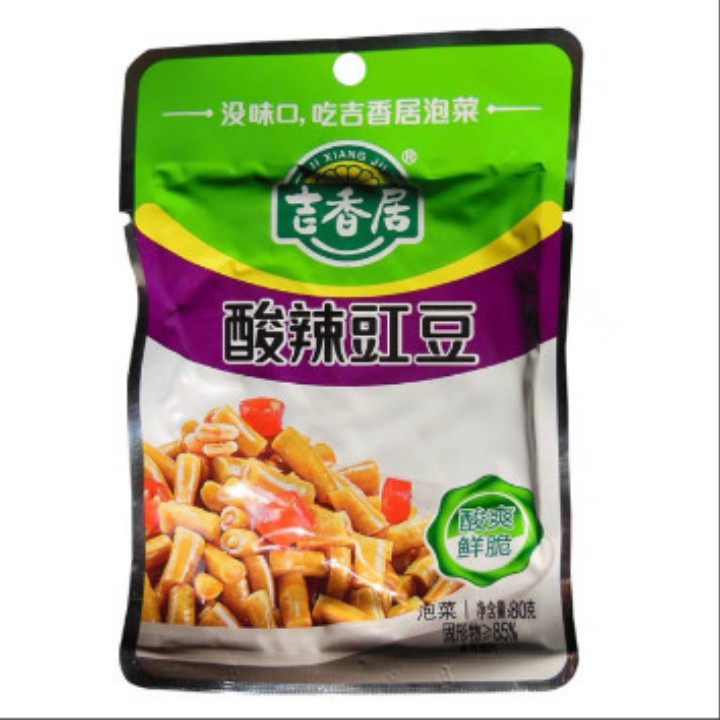 Đậu đũa muối chua cay 80gr Đồ ăn kèm rau củ muối Tứ Xuyên ( hàng có sẵn) | BigBuy360 - bigbuy360.vn