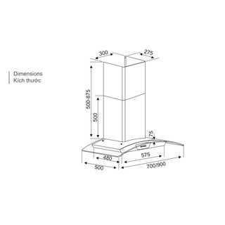 Máy Hút Mùi Kocher K-228S(70cm/90cm)