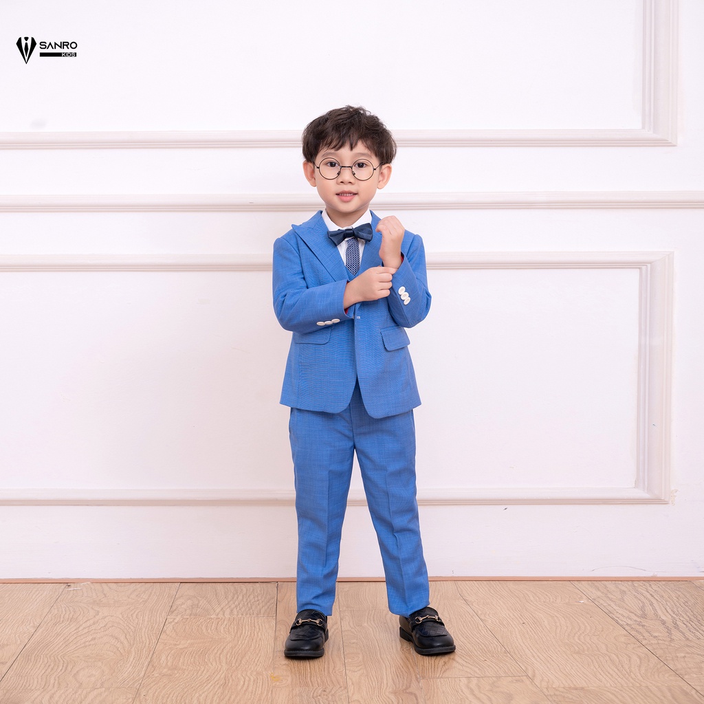 Bộ vest bé trai SANRO KIDS màu xanh sáng