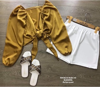 Sét bộ áo buộc nơ ( SL/HS)