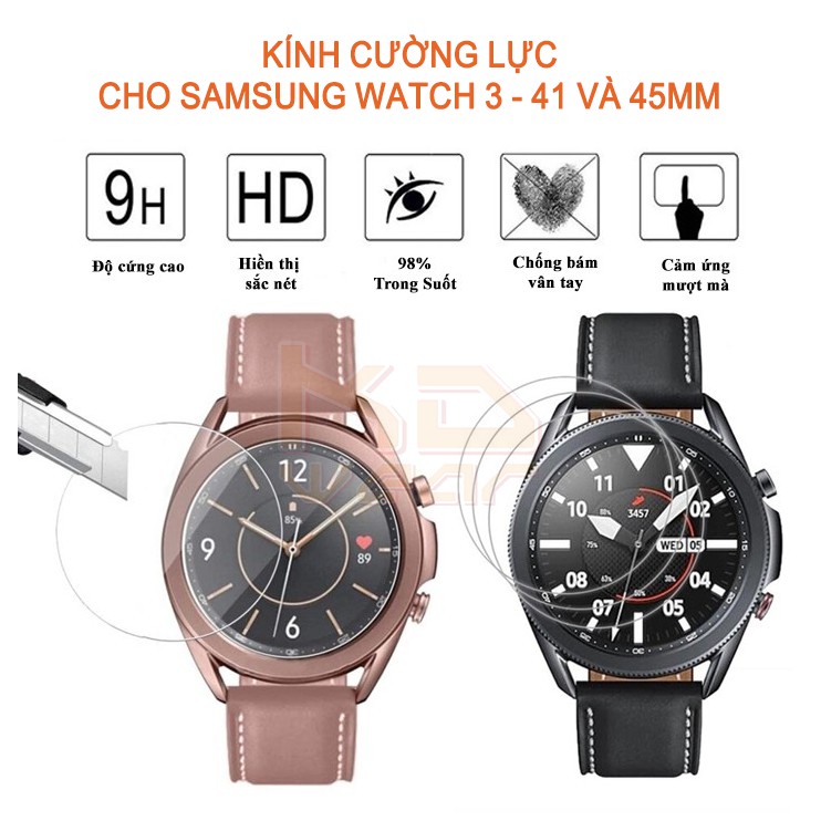 Kính cường lực 2D chống trầy xước bảo vệ đồng hồ Samsung Galaxy Watch 3 41MM/ 45MM