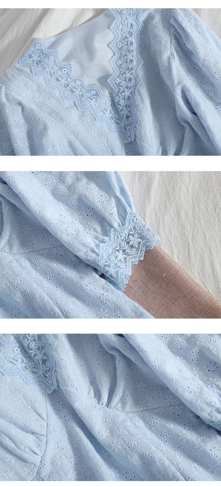 Đầm Nữ Tay Ngắn Cổ Chữ V Phối Ren Phong Cách Hàn Quốc Mới | BigBuy360 - bigbuy360.vn