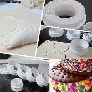 6 khuôn cắt bánh quy hình tròn bằng nhựa